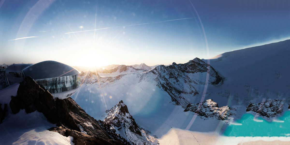 Sonnenaufgang Wildspitzbahn Pitztaler Gletscher