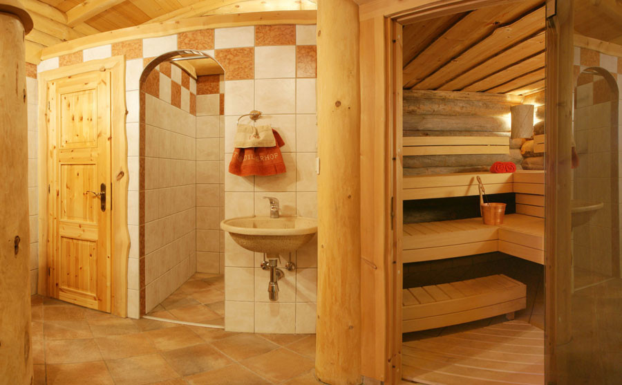 Sauna in der Erlebnishütte
